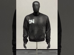 Maglietta a collare acido solare sbiadita in strass per il collo della squadra