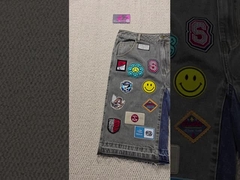 Toppe personalizzate ricamate con logo, pantaloncini baggy, streetwear, alta qualità, orlo grezzo, pantaloncini vintage in denim