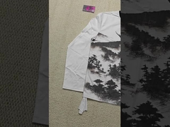 Stampa grafica su misura Crewneck Drop Shoulder Oversized Heavyweight 100% cotone T-shirt a manica lunga