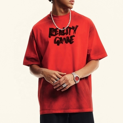 comprare T-shirt di grandi dimensioni grigia lavata Verano Sorona Tessuto Quick Dry Cool Streetwear Peso pesante online manufacture