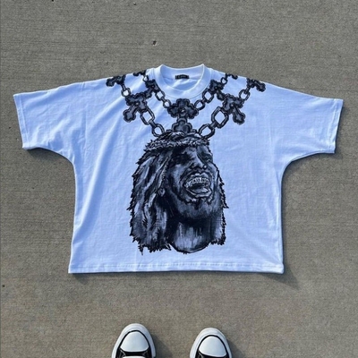 comprare Street Wear Disegno Grafico 300Gsm Uomo Maglietta a scatola tagliata in grandezza online manufacture