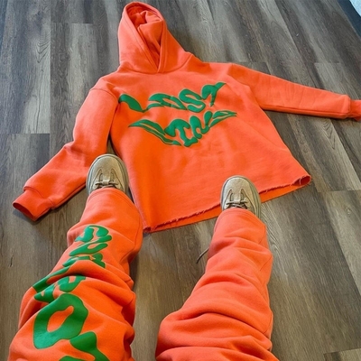 comprare abito da ginnastica di cotone da cricket su misura Pantalone con cappuccio da uomo Set di stampa a sfoglio Impilato Pantaloni a sfoglio online manufacture