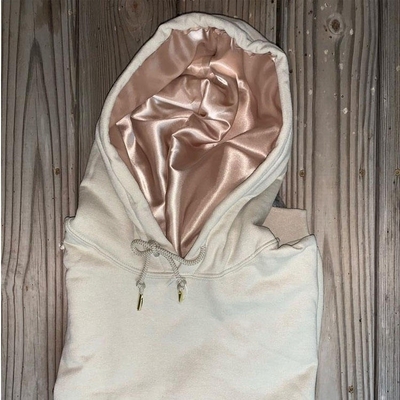 comprare Maglietta con cappuccio rivestita di lana da golf Pullover con cappuccio di seta con cerniera in zip stile manica regolare Rivestimento in raso online manufacture