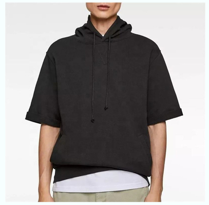 comprare T-shirt maschile in cotone francese Terry T-shirt maschile in bianco Drop Shoulder Hoodie in tessuto colorato online manufacture
