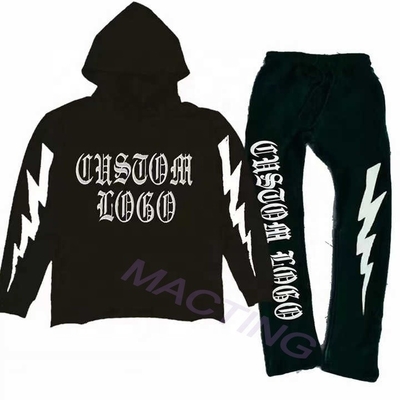 comprare Pantaloni da ginnastica da uomo di cotone francese Terry tagliato crudo Hem tagliato cucito Acido lavato online manufacture