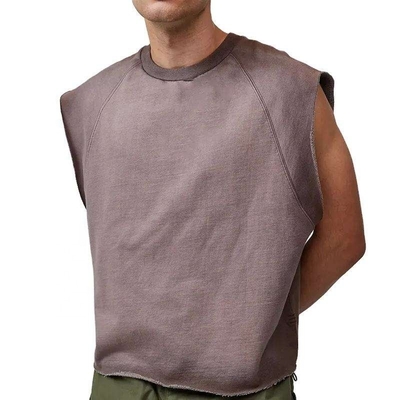 comprare Unisex Peso pesante 100% di cotone con nervatura Collo a schiena cruda T-shirt senza maniche online manufacture
