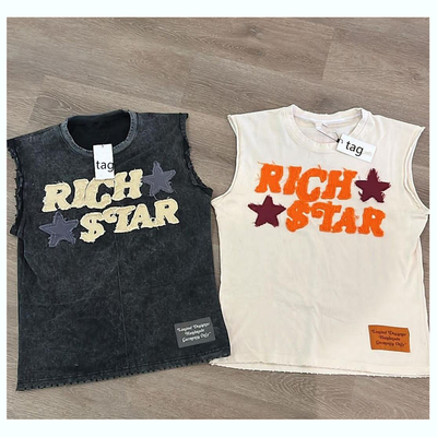 comprare Top senza maniche per uomini con ricamo personalizzato online manufacture
