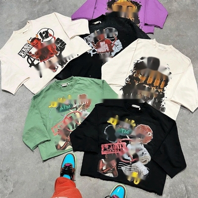 comprare T-shirt a manica lunga con taglio di ginnastica T-shirt da peso pesante Drop Shoulder T-shirt a scatola personalizzati online manufacture