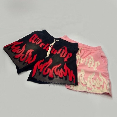 comprare Cottone abbronzato da sole francese Terry Applique ricamo Acid Wash Pantaloni da sudore da uomo online manufacture
