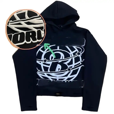 comprare Maglietta con cappuccio in gomma con taglio eccessivo Stampa grafica 3D Uomini Peso pesante 500Gsm online manufacture