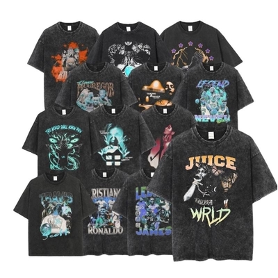 comprare 100% cotone uomo Acid Wash T-Shirt DTG Stampa Oversized Stone Washed Streetwear Tee online manufacture