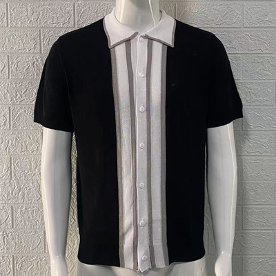 comprare 2023 Summer Men's Slim Short Sleeve Lapel Color POLO Sweater con tipo di tessuto personalizzato online manufacture