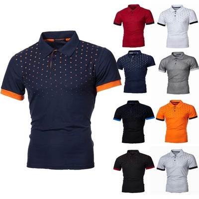 comprare Supporto 7 giorni Ordine campione Tempo di consegna Polo maschile a colori solidi con stampa Polka Dot online manufacture