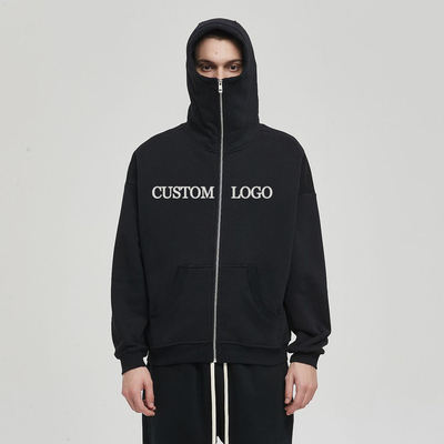 comprare Collare con cappuccio Inverno Caldo Cotone Terry Ricamo Mascherato Ninja Hoodie per i giorni freddi online manufacture