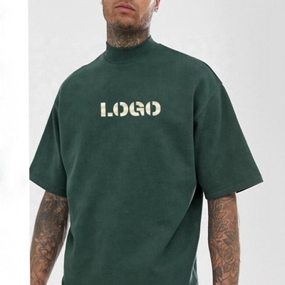 comprare T-shirt maschili in bianco di grandi dimensioni all'ingrosso T-shirt a spalla e spalla T-shirt a collo finto 100% tessuto di cotone online manufacture