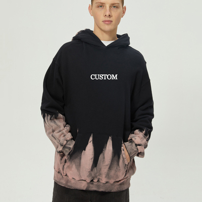 comprare 4x 4x 1x 3x felpa con cappuccio abbigliamento di strada vintage lavato grandezza superiore francese Terry Hoodie cravatta colorante online manufacture