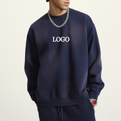 comprare Vintage Sun Fading Distressed Crew Neck Sweatshirt con cappuccio in M-2XL o taglia personalizzata online manufacture
