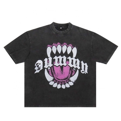comprare Acid Washed Design Vintage 200 Gsm T-shirt in cotone per unisex in oversized box fit online manufacture