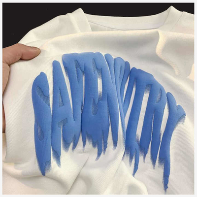 comprare Logo personalizzato T-shirt stampato in carta stampata 3D in cotone Supima per abbigliamento da strada maschile online manufacture