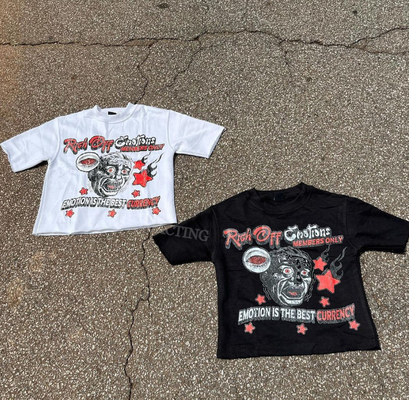 comprare 1000 Custom Cotton Round Neck Hip Hop T-shirt grafica Y2k 3d Stampa Acid Wash Oversized Peso pesante T-shirt corto maschile online manufacture
