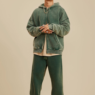 comprare Abbigliamento di strada Y2K personalizzato Vintage con zip doppio Hoodies con disegno stampato con zip completo online manufacture