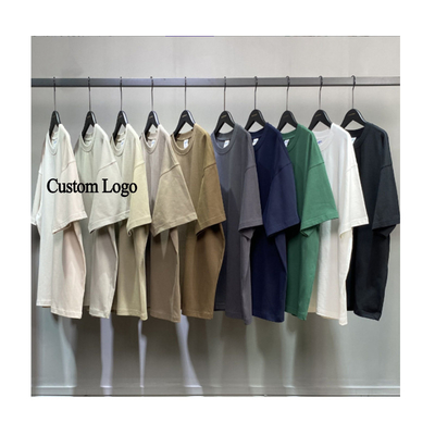 comprare 270G cotone pesante bianco colore vintage T-shirt con costole per uomo online manufacture