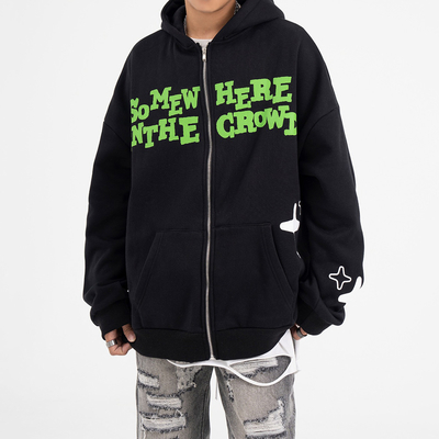 comprare Unisex Y2k Streetwear Custom Zipup Hoodie con stampa 3D Puff e chiusura completa della zip online manufacture