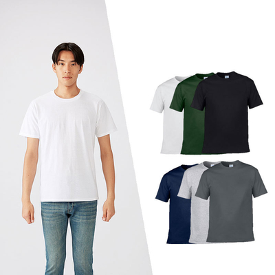 comprare T-shirt in poliestere di cotone maschile bianco in taglia più grande con logo stampato su schermo personalizzato online manufacture