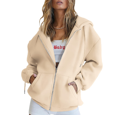 comprare In autunno deve avere abbigliamento donna grande zip up felpa con cappuccio magliette stringhe zip up online manufacture
