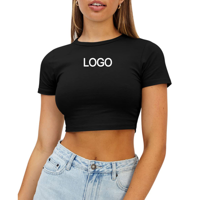 comprare Y2K Ladies Club Short Tank Top Multi Colors O-neck Cotton Blank Fitness T-shirt Slim Crop Top Donne online manufacture