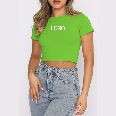 comprare Y2K Short Sleeve Crew Neck T-Shirt di base in poliestere per donne personalizzato online manufacture