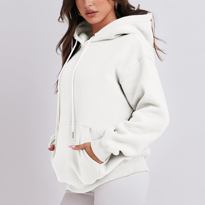 comprare Embroidery Logo felpe a cappuccio in bianco in grande quantità di alta qualità donne magliette sportive pullover stampato online manufacture