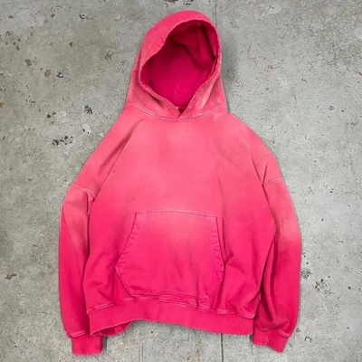 comprare Custom Oversized Cropped Acid Wash Sun Fading Pullover Hoodie 500 Gsm Frances Terry Vintage Distressed per Uomini online manufacture