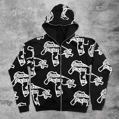 comprare Colorevole Personalizza il viso maschile Full Zip Up Hoodie di cotone francese Terry Blanks tutto sopra Stampa senza rivestimento online manufacture