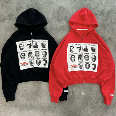 comprare Primavera/Autunno/Inverno Zip Up Custom Hoodie Peso pesante Patch di ricamo per uomini online manufacture