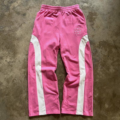 comprare Pantaloni da ginnastica da uomo a gambe larghe e di grandi dimensioni con logo personalizzato e cintura media online manufacture