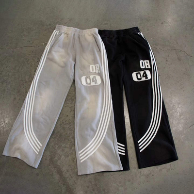 comprare Pantaloni da ginnastica a vita alta da uomo con strisce laterali e logo personalizzato online manufacture