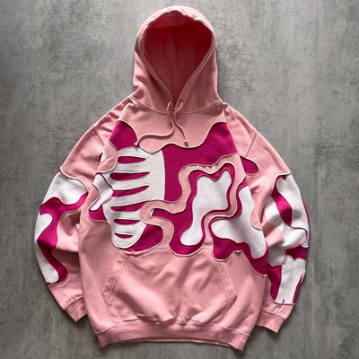 comprare Magliette personalizzate con scheletro e teschio Pullover con cappuccio 100% cotone Magliette con cappuccio con taglio a scatola online manufacture