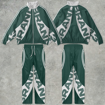 comprare Windbreaker personalizzato Set Zipper Polyester Baggy Windbreaker di grandi dimensioni Costumi da jogging Costumi da ginnastica in nylon per uomini online manufacture
