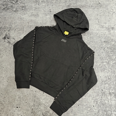 comprare Abbigliamento di strada personalizzato di alta qualità di cotone premium 420 Gsm peso pesante Boxy Fit Zip Up Bling Crystal Rhinestone Hoodie per uomini online manufacture