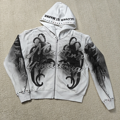 comprare Ricamo 3D personalizzato Dirty Washed DTG Print 500 Gsm Hoodies vintage Boxy Fit Rhinestones Francese Terry Cotton Zipper Hoodie online manufacture