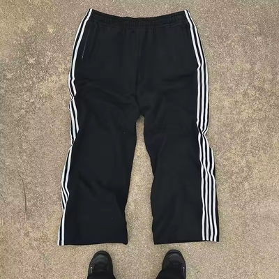 360 gsm 400 gsm pantaloni da ginnastica in terry francese con strisce personalizzate