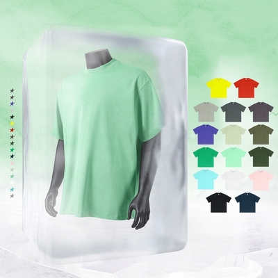 T-shirt in bianco in cotone biologico in grande quantità Moda Streetwear Sorona Tessuto Asciutto veloce Estate Superdimensioni Ghiaccio fresco