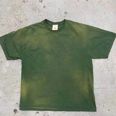 Logo personalizzato Peso pesante stile hip hop 300 grammi Acido lavato Maglietta di grande dimensione