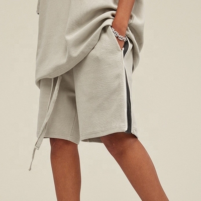2024 Primavera Estate Sweat Shorts laterali a righe Fake Zipper Maglietta Waffle Jogger Shorts