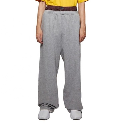 Pantaloni da ginnastica da uomo a doppia vita a gambe larghe in stile High Street con cotone di velluto