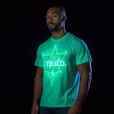Stampa su misura T-shirt di cotone riflettente per uomini