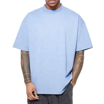 T-shirt di peso pesante in bianco all' ingrosso Jersey tessuto Oversize Drop Shoulder T-shirt 300 Gsm Blank Plain Tee