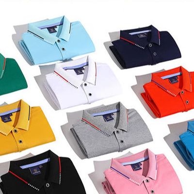 T-shirt da golf in tessuto di poliestere/cotone