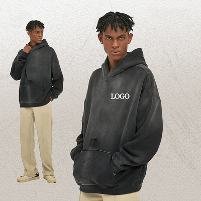 Custom Mens 360 Gsm French Terry Oversized Blank Hoodie con supporto Disegno grafico